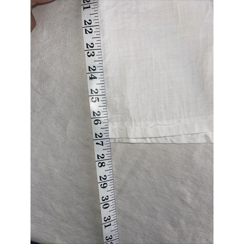 White Cotton Blend Beach Pool Coverup Summer Pants XL - Picture 10 of 11